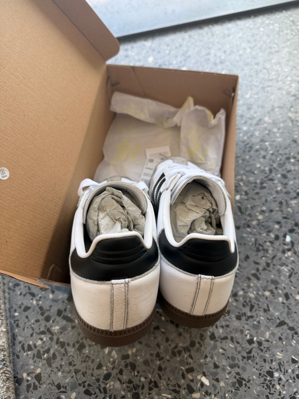 adidas Samba White Black Gray Sneakers - Picture 13 of 16